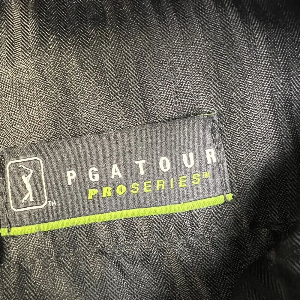 PGA Tour Pro Series Golf Shorts Men's 44 Black Lightweight Bermuda Activewear